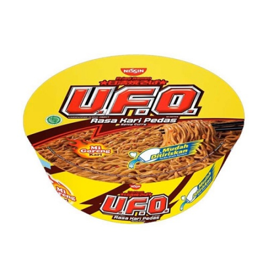 Nissin UFO Fried Ramen Spicy Curry Noodles 88g, Pack Of 12