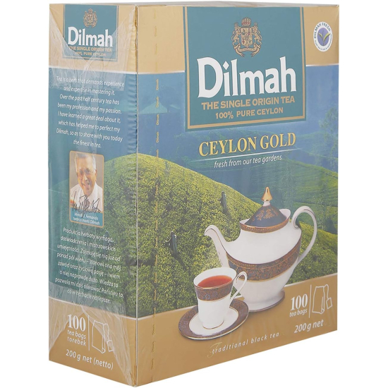 Dilmah Ceylon Gold 100 Tea Bag, Pack Of 12