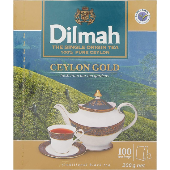 Dilmah Ceylon Gold 100 Tea Bag, Pack Of 12