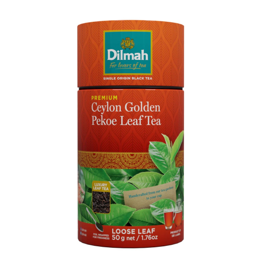 Dilmah Ceylon Golden Pekoe 50g Paper Canister, Pack Of 6