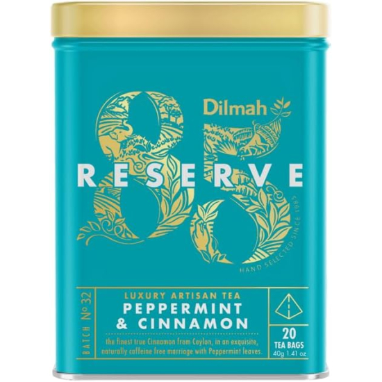 Dilmah 85 Reserve Peppermint And Cinnamon Infusion 20 Tea Bag, 40g, Pack Of 5