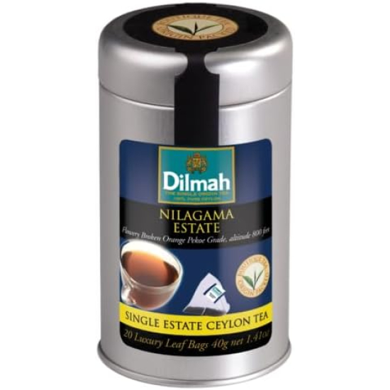 Dilmah Nilagama Single Estate Ceylon Tea 20 Tea Bags 40g, Pack Of 6