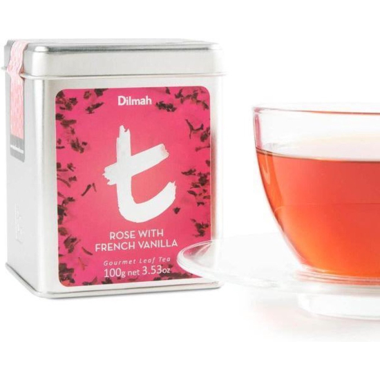 Dilmah T-Series Rose with French Vanilla 100g, Pack Of 6