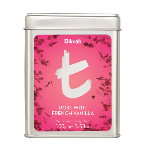 Dilmah T-Series Rose with French Vanilla 100g, Pack Of 6