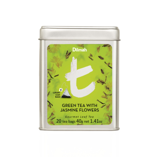 Dilmah T-series Green Tea With Jasmine Flowers 20 Tea Bag 40g, Pack Of 6