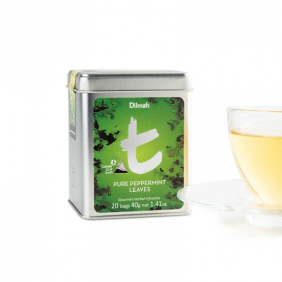 Dilmah T-Series Pure Peppermint Leaves 20 Tea Bags, Pack Of 6