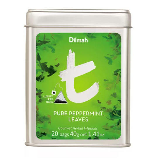 Dilmah T-Series Pure Peppermint Leaves 20 Tea Bags, Pack Of 6