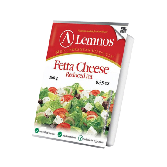 Lemnos Reduced Fat Fetta Cheese 180g, Pack Of 12