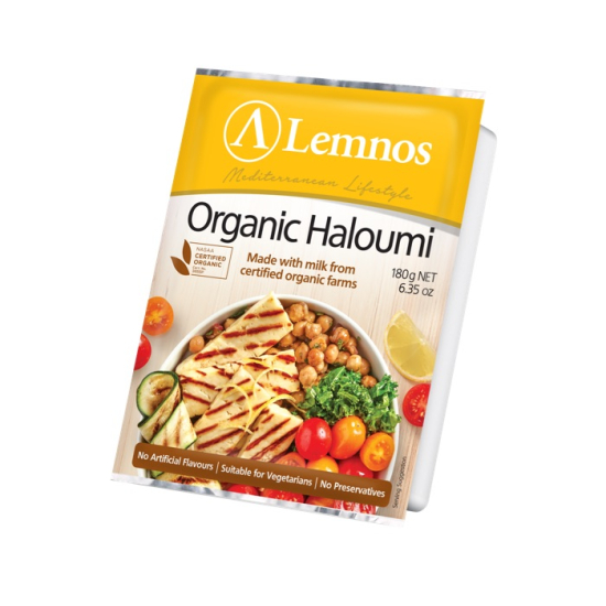 Lemnos Organic Haloumi 180g, Pack Of 12