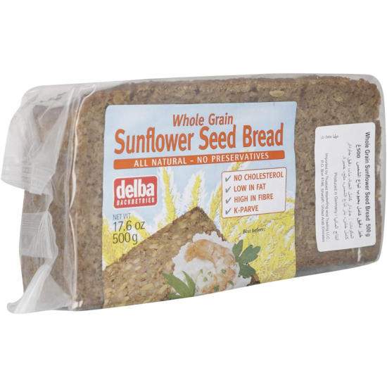 Delba Whole Grain Sunflower Seed Bread 500g, Pack Of 12