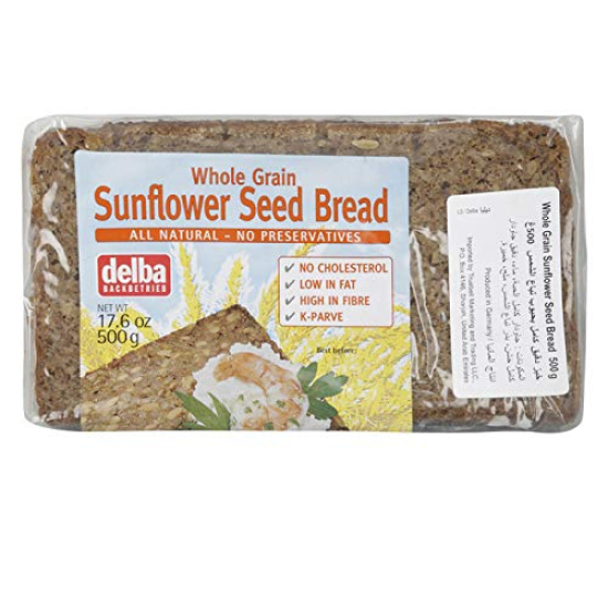 Delba Whole Grain Sunflower Seed Bread 500g, Pack Of 12