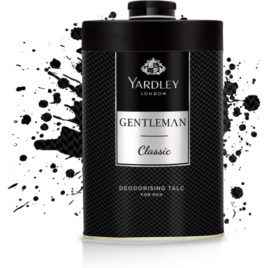  Yardley London Gentleman Classic Perfumed Talcum Body Powder , Fresh And Scented All-Day, 250g, Pack Of 12