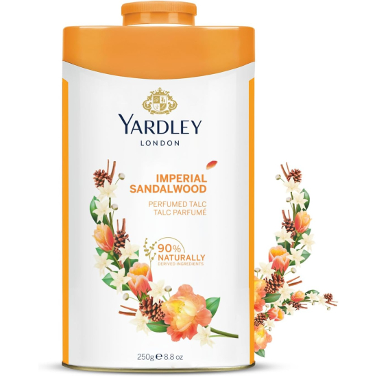 Yardley London Yardley Sandalwood Perfumed Talc, 250g, Pack Of 12