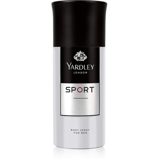 Yardley Sport Men Body Spray  Luxurious Scent For Gents, Marine, Musk, and Amber, 150 ml, Pack Of 12