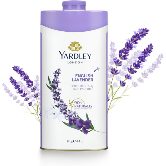 Yardley Perfumed Talc English Lavender 125g, Pack Of 12