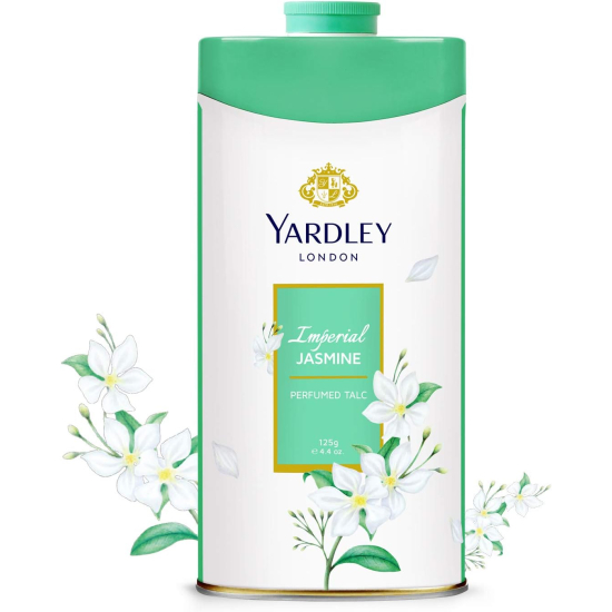 Yardley London Imperial Jasmine Perfumed Talcum Body Powder 125g, Pack Of 12