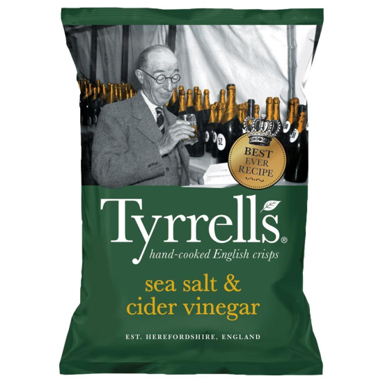 Tyrrells Sea Salt & Vinegar Chips 24x40g