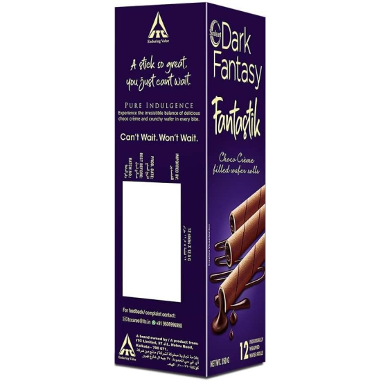 Sunfeast Dark Fantasy Fantastik Choco Creme Filled Wafer Rolls 36x150g