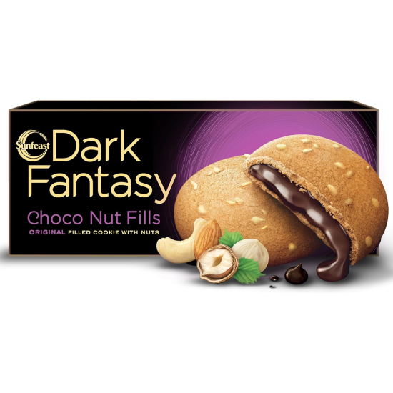 Sunfeast Dark Fantasy Choco Nut Fills Cookies 36x75g