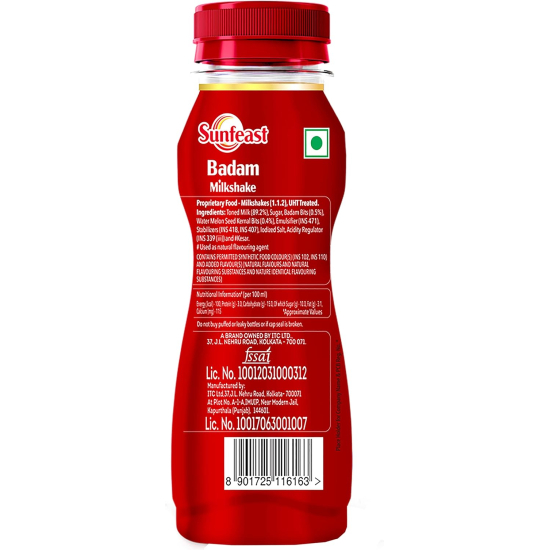 Sunfeast Badam Milkshake 24x180ml