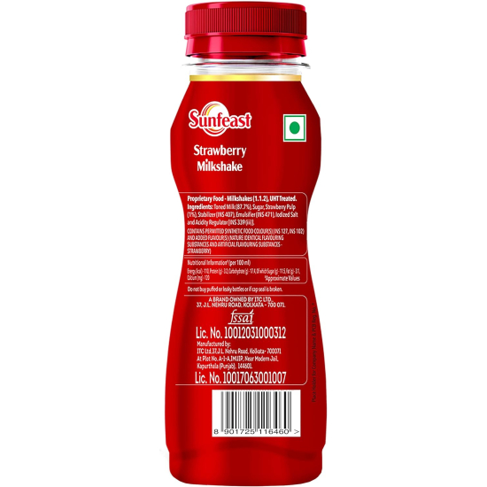 Sunfeast Strawberry Milkshake 24x180ml