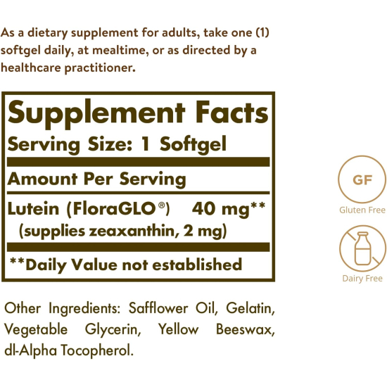 Solgar Lutein 40 mg 30 Softgels