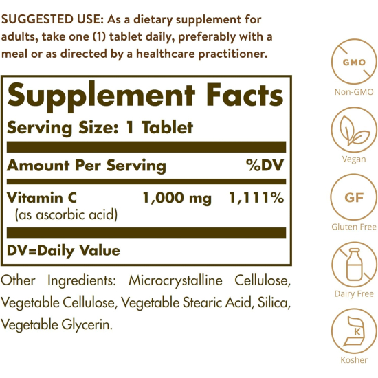 Solgar Vitamin C 1000mg 90 Tablets