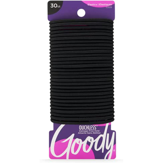 Goody Women Ouchless Braided Elastics Black 30 pcs