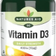 Natures Aid Vitamin D3 400Iu (10Ug), 90 Tablets