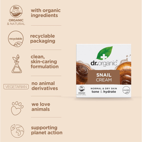 Dr. Organic Snail Gel Cream 50 ml