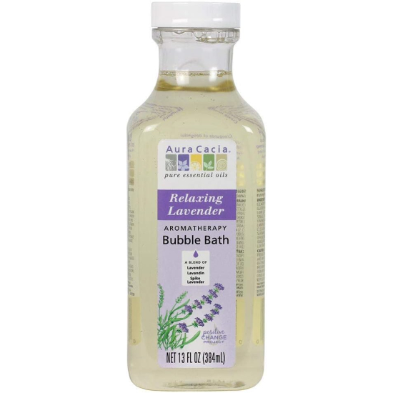 Aura Cacia Relaxing Lavender Bubble Bath, 384 ml