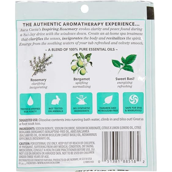 Aura Cacia Inspiring Rosemary Mineral Bath 70.9g