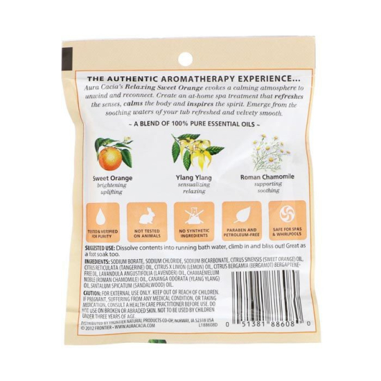 Aura Cacia Relaxing Sweet Orange Mineral Bath 70.9g