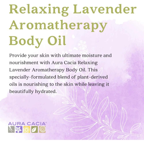 Aura Cacia Relaxing Lavender Body Oil 118 ml