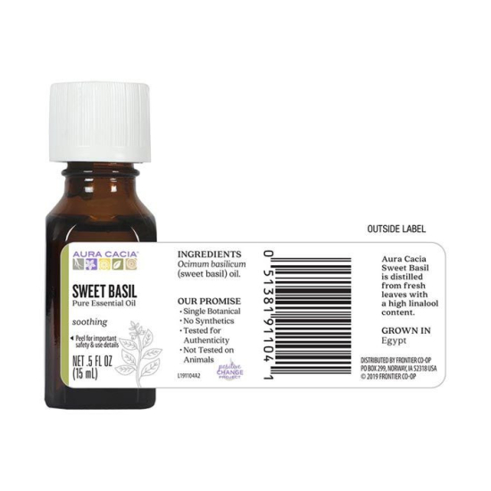 Aura Cacia Sweet Basil Essential Oil 15 ml