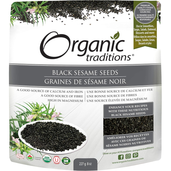 Organic Traditions Black Sesame Seeds 227g