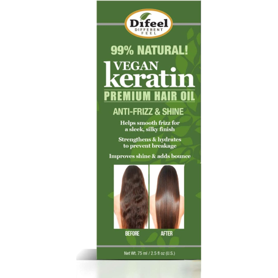 Difeel 99% Natural Vegan keratin Hair Oil 75 ml