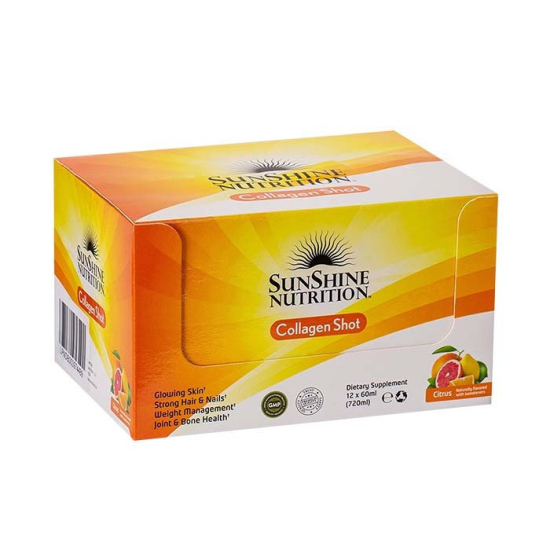 Sunshine Nutrition Collagen Shots Citrus Flavor 60 ml Box of 12 Pieces