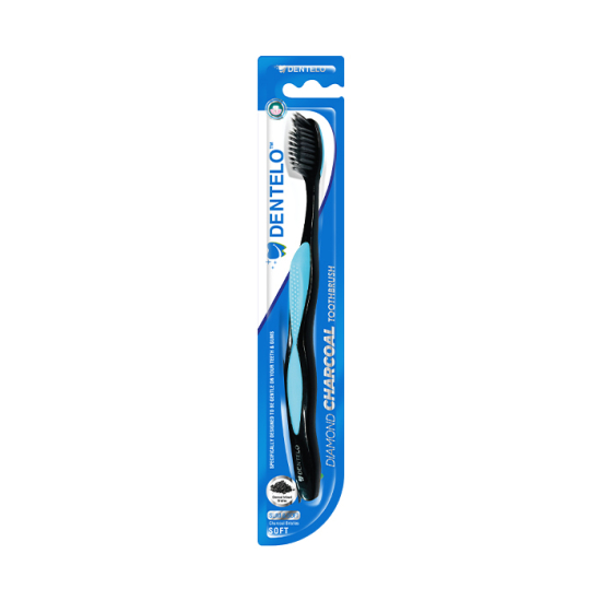 Dentelo Diamond Charcoal Toothbrush Blue