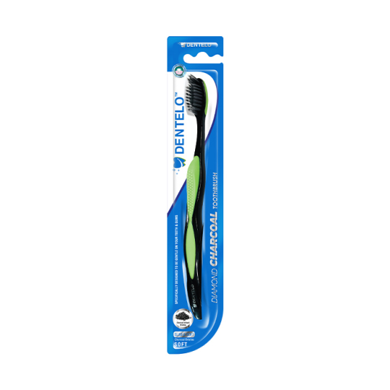 Dentelo Diamond Charcoal Toothbrush Green