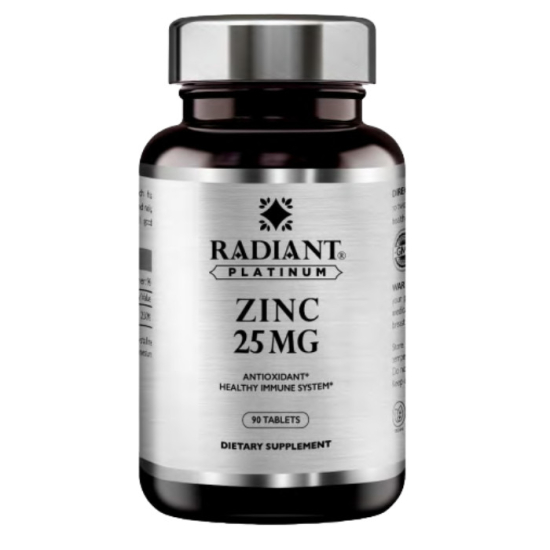 Radiant Platinum Zinc 25mg 90 Tablets