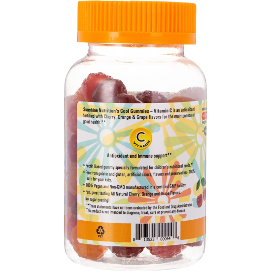 Sunshine Nutrition Cool Gummies Vitamin C 60 Gummies