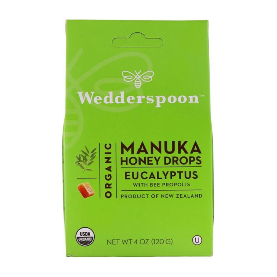 Wedderspoon Organic Manuka Honey Drop Eucalyptus 120g 20pcs