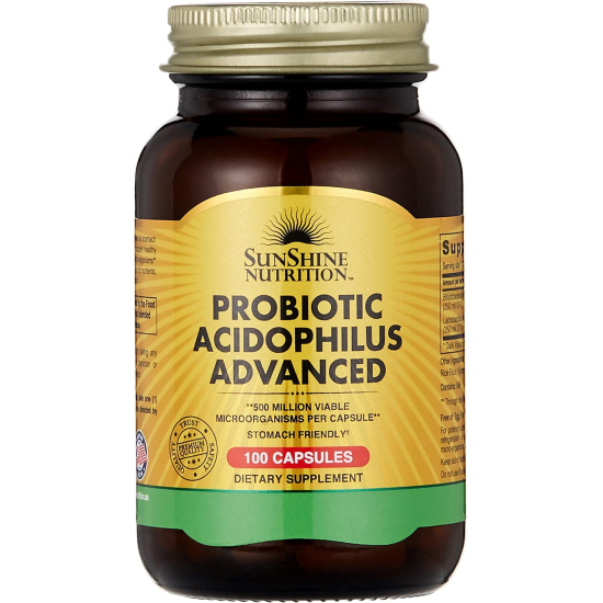 Sunshine Nutrition Probiotic Acidophilus Advanced 100 Capsules