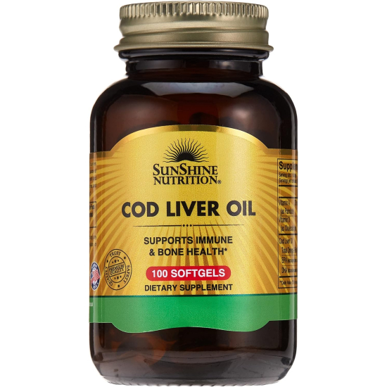 Sunshine Nutrition Cod Liver Oil 100 Softgels