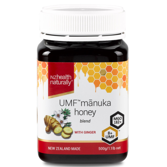 Nz Health Umf Manuka Honey 8+ With Ginger 500 g